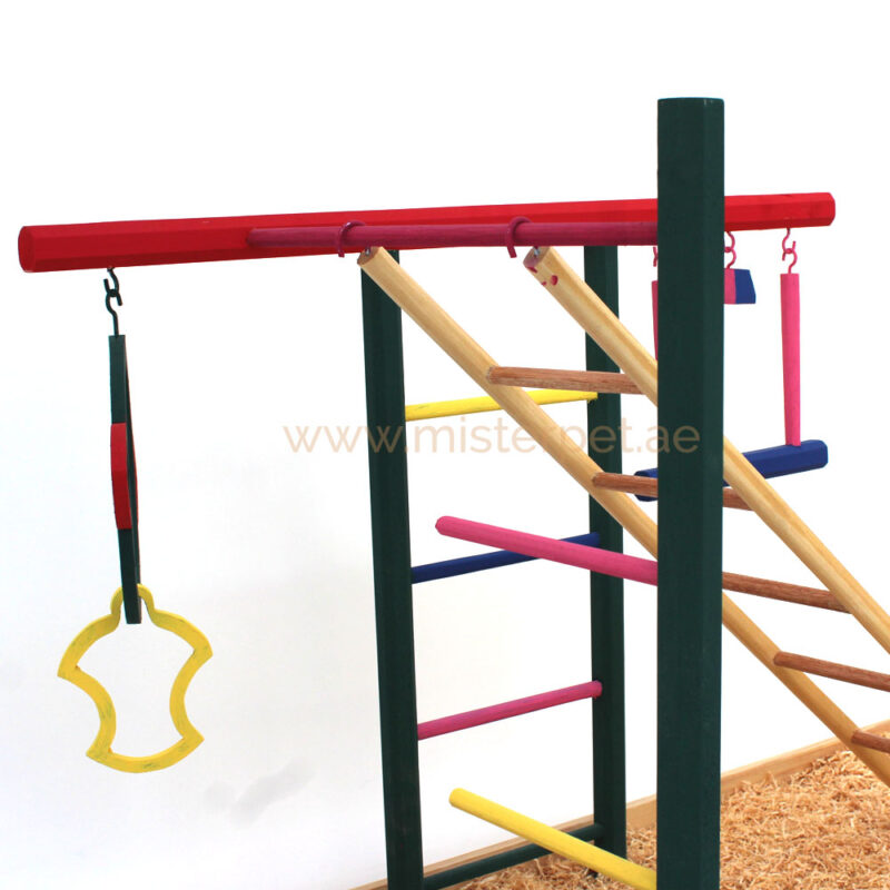 Wooden Bird Playpen, Parrot Play Stand / Bird Playground with Gym Ladder & Toys - Image 5