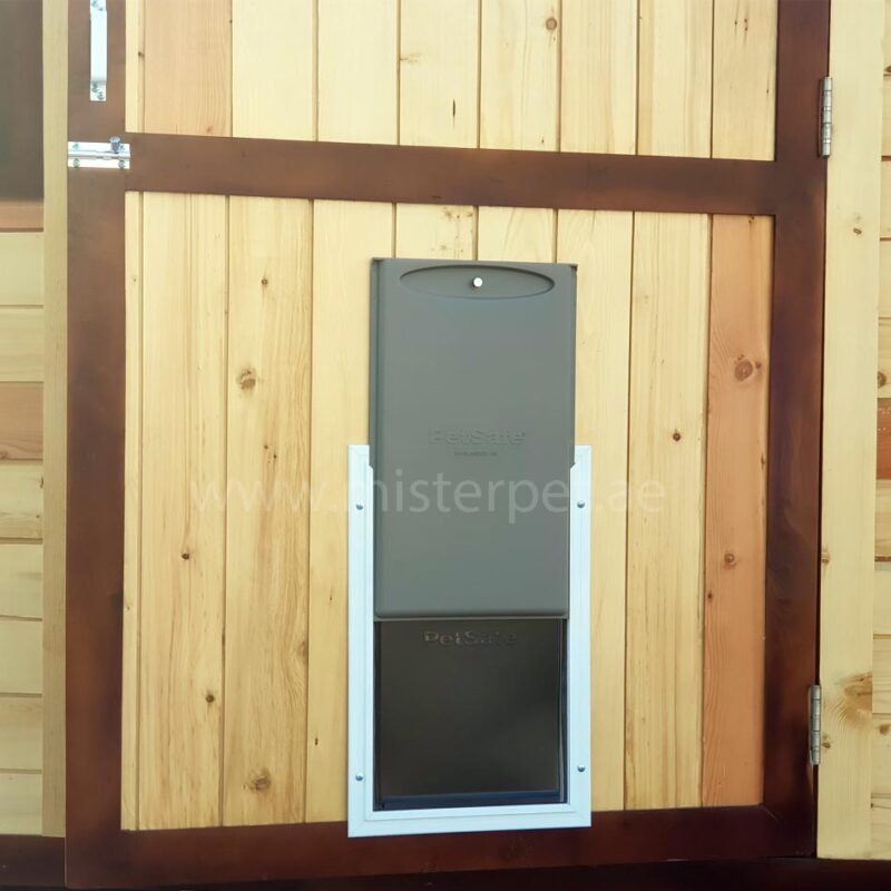 Large Outdoor Wooden Cat House With Shelves & AC - Image 7