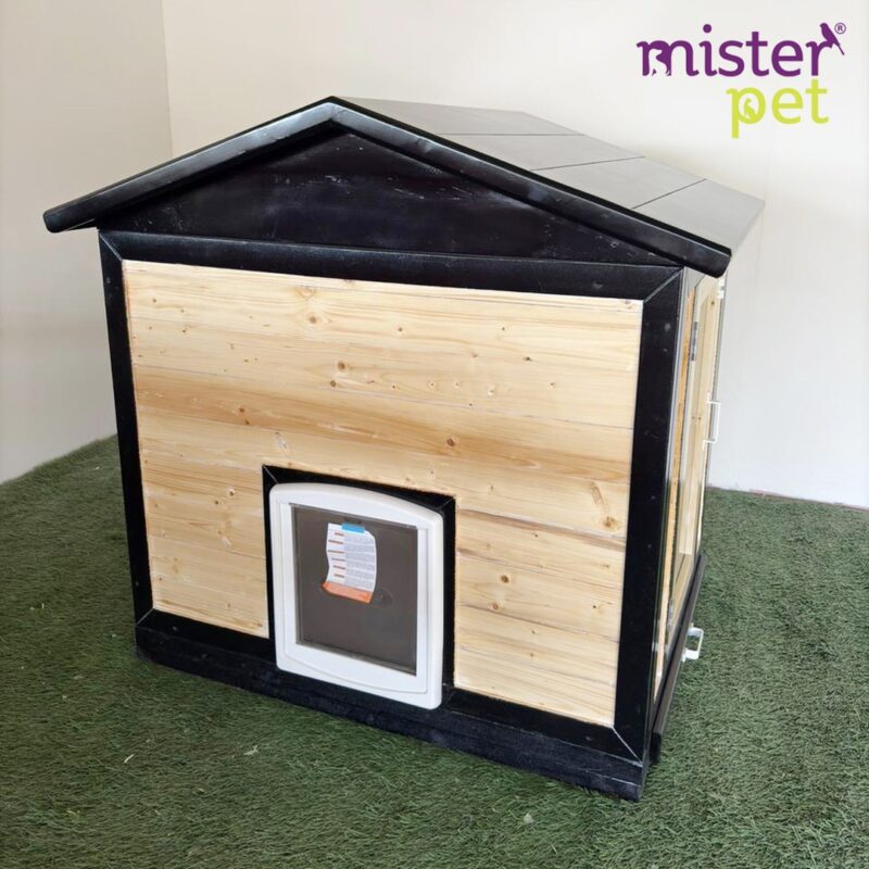 wooden dog or cat house with AC
