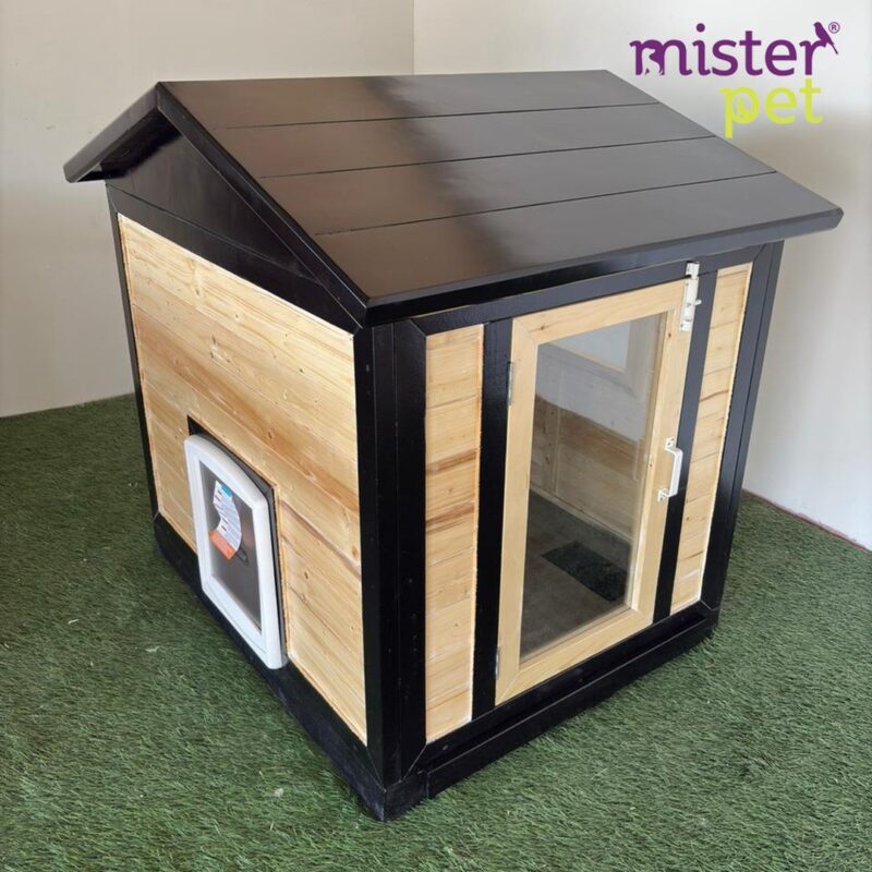 wooden dog or cat house with AC
