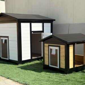 wooden dog or cat house with AC